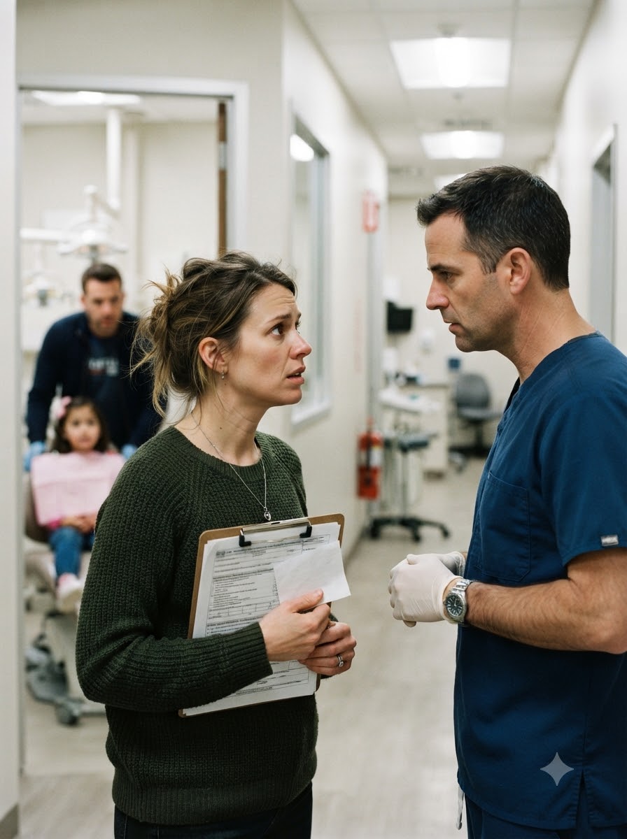 The Dentist Saw My Daughter Flinch—Then Slipped Me a Note About My Husband